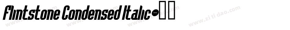Flintstone Condensed Italic字体转换